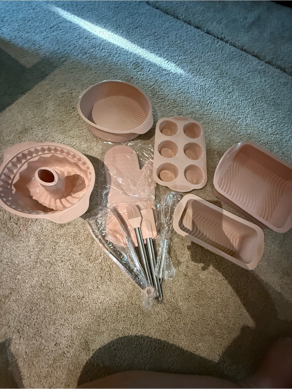 Premium Silicone Bakeware Set - Blush Pink Complete Kitchen Kit